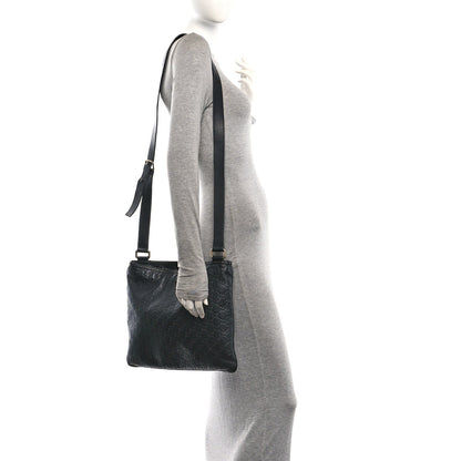 Guccissima Medium Flat Messenger Bag Black