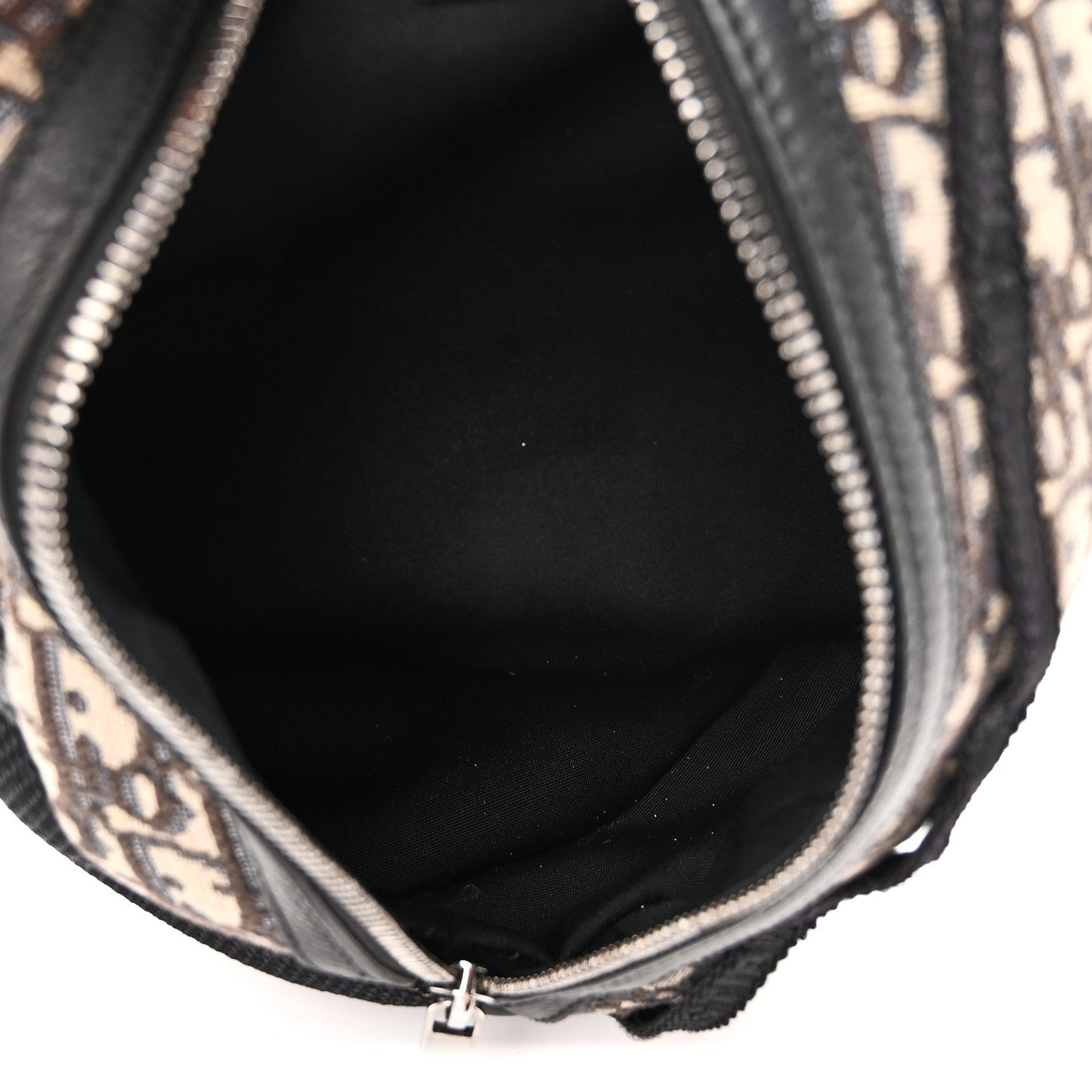 Grained Calfskin Oblique Scarab Sling Bag Blue Black