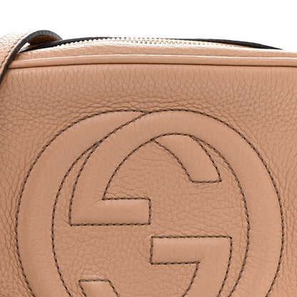 Pebbled Calfskin Small Soho Disco Bag Camelia