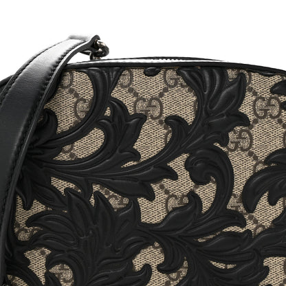 GG Supreme Monogram Arabesque Mini Chain Shoulder Bag Beige Black