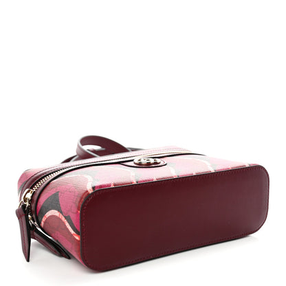 GG Supreme Monogram Canvas Lunar New Year Shoulder Bag  Red Pink Multicolor