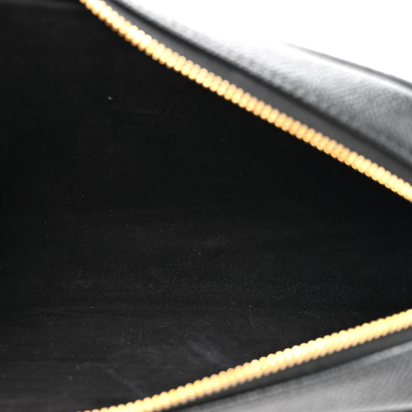 Grained Calfskin Caro Double Pouch Black