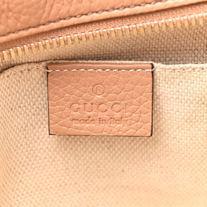 Pebbled Calfskin Small Soho Disco Bag Camelia