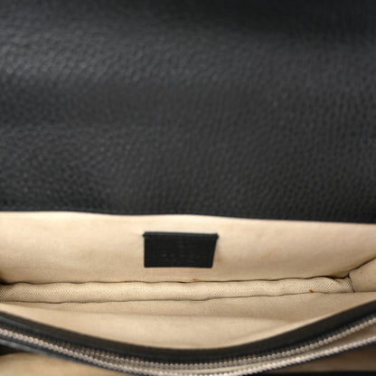 Pebbled Calfskin Small Dionysus Shoulder Bag Black