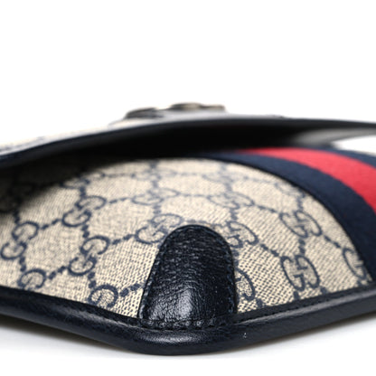 GG Supreme Monogram Web Small Ophidia Belt Bag 90 36 Beige Navy