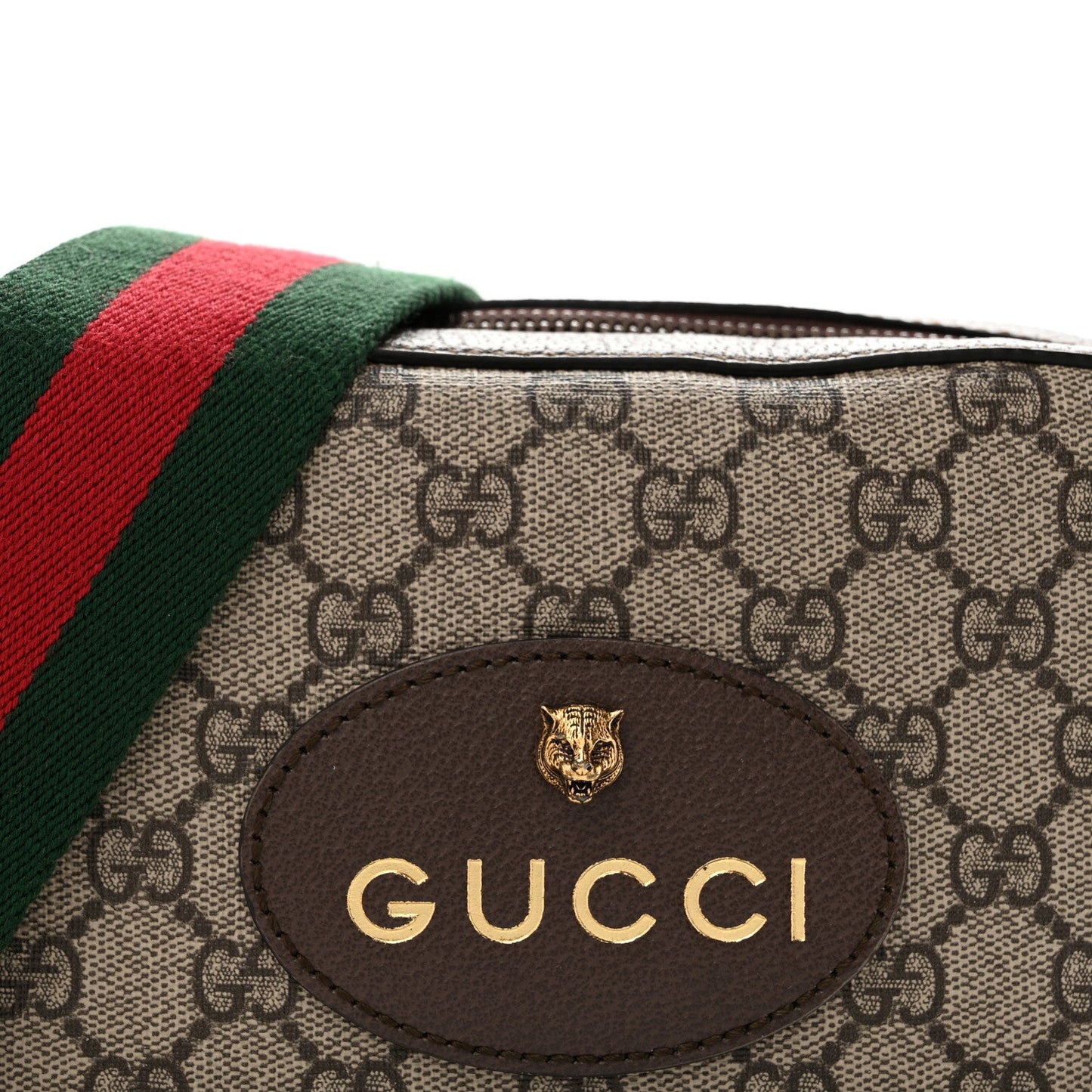 GG Supreme Monogram Web Neo Vintage Shoulder Bag Beige New Acero Crop