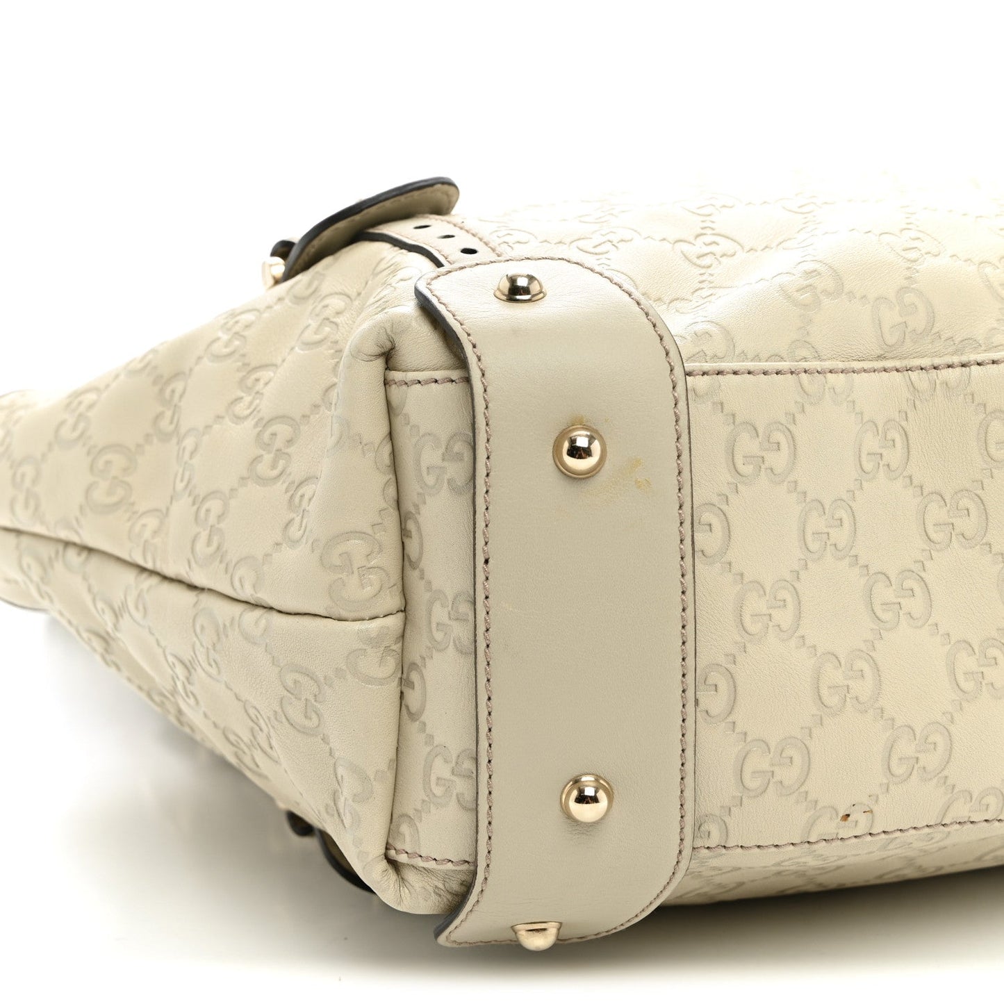 Guccissima Small Pelham Shoulder Bag Off White