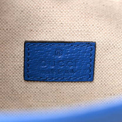 GG Supreme Monogram Mix Textured Dollar Calfskin Rhombus Inlay Crossbody Bag Beige Ebony Harvest Joy Blue