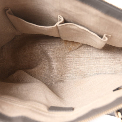 Soft Microguccissima Small Zippered Satchel Loess