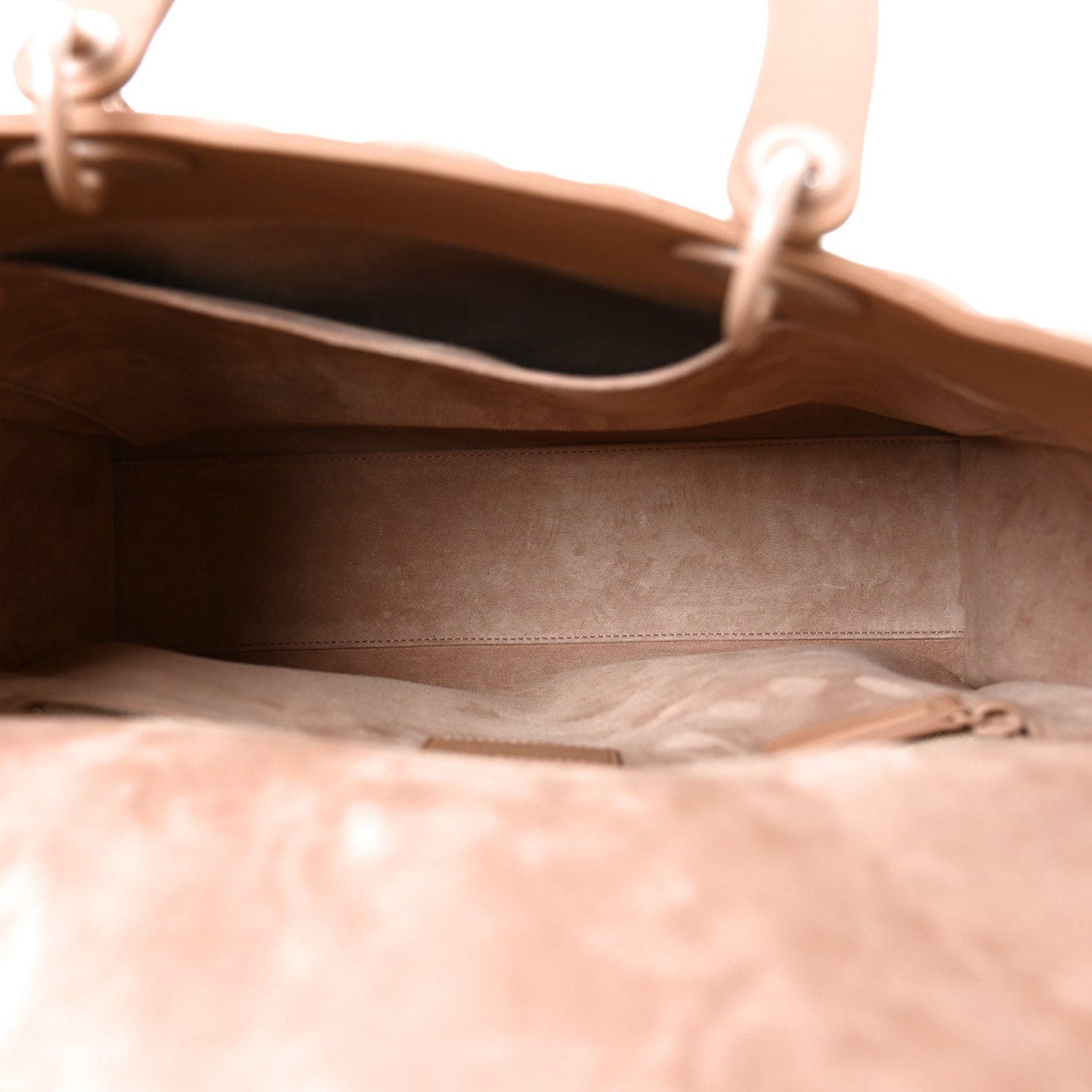 Ultra Matte Calfskin Cannage Large Lady Dior Beige