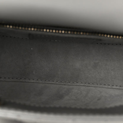 Metallic Lambskin Cannage Mini Lady Dior Grey