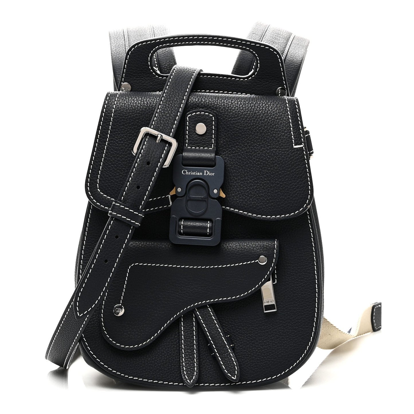 Grained Calfskin Mini Gallop Sling Bag Navy Blue