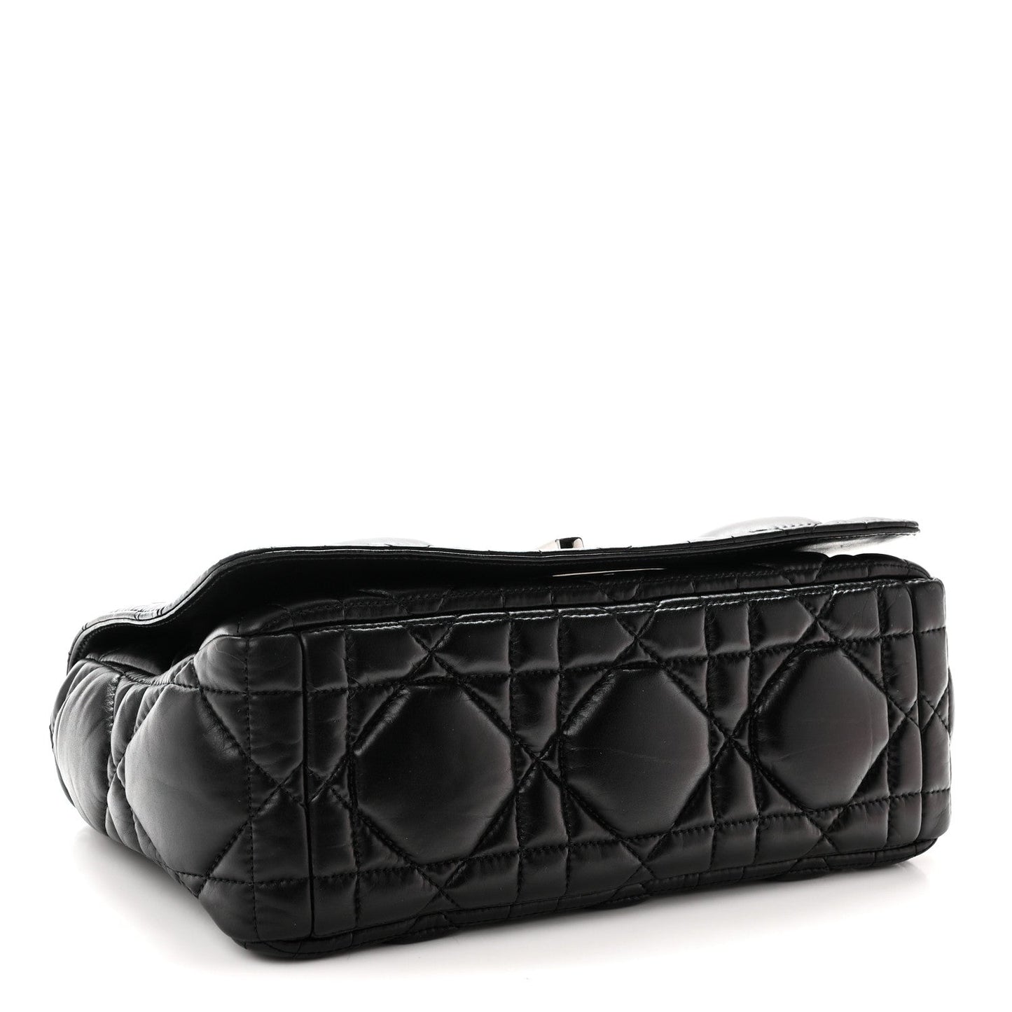 Calfskin Macrocannage Large Caro Bag Black