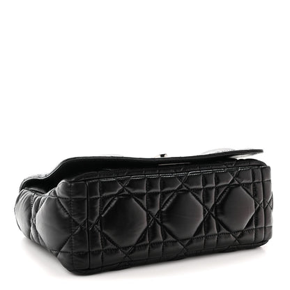 Calfskin Macrocannage Large Caro Bag Black