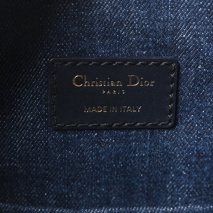 Denim Jacquard Oblique C'est Dior Bucket Bag Blue