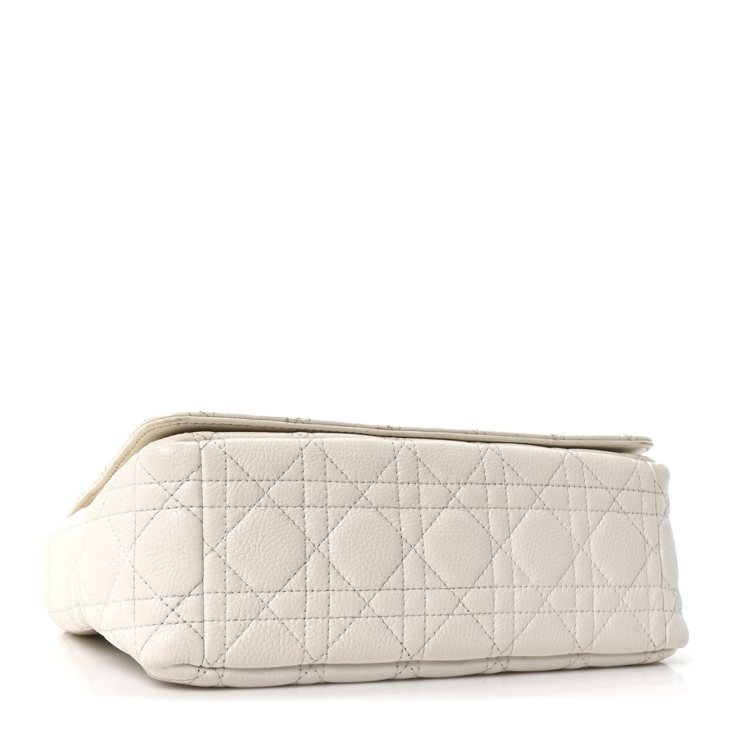 Supple Calfskin Cannage Medium Caro Bag Ivory