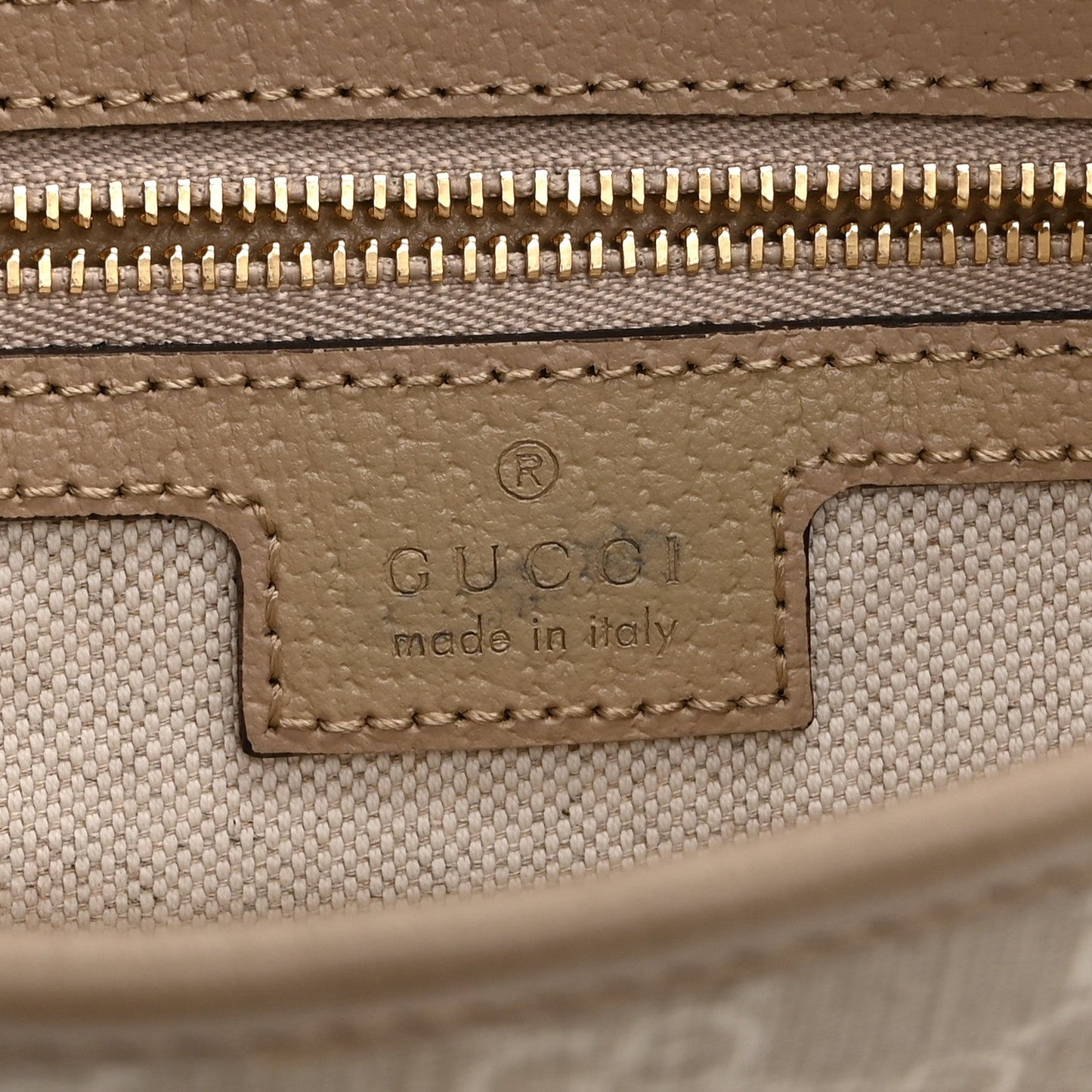 GG Supreme Monogram Textured Dollar Calfskin Web Small Jackie 1961 Hobo Beige Mystic White Oatmeal
