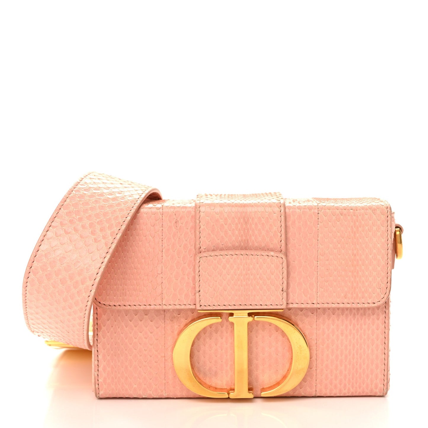 Snakeskin 30 Montaigne Box Bag Rose Clair
