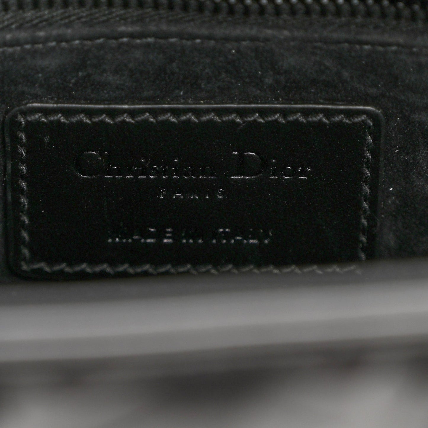 Calfskin Cannage Diamond Small My ABCDior Lady Dior Black