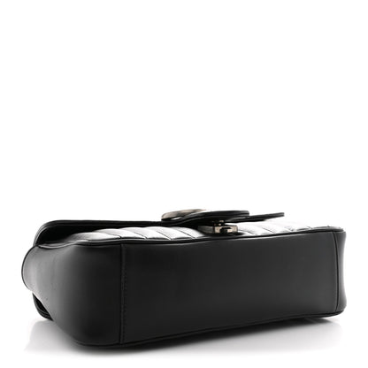 Calfskin Matelasse Aria Small GG Marmont Shoulder Bag Black