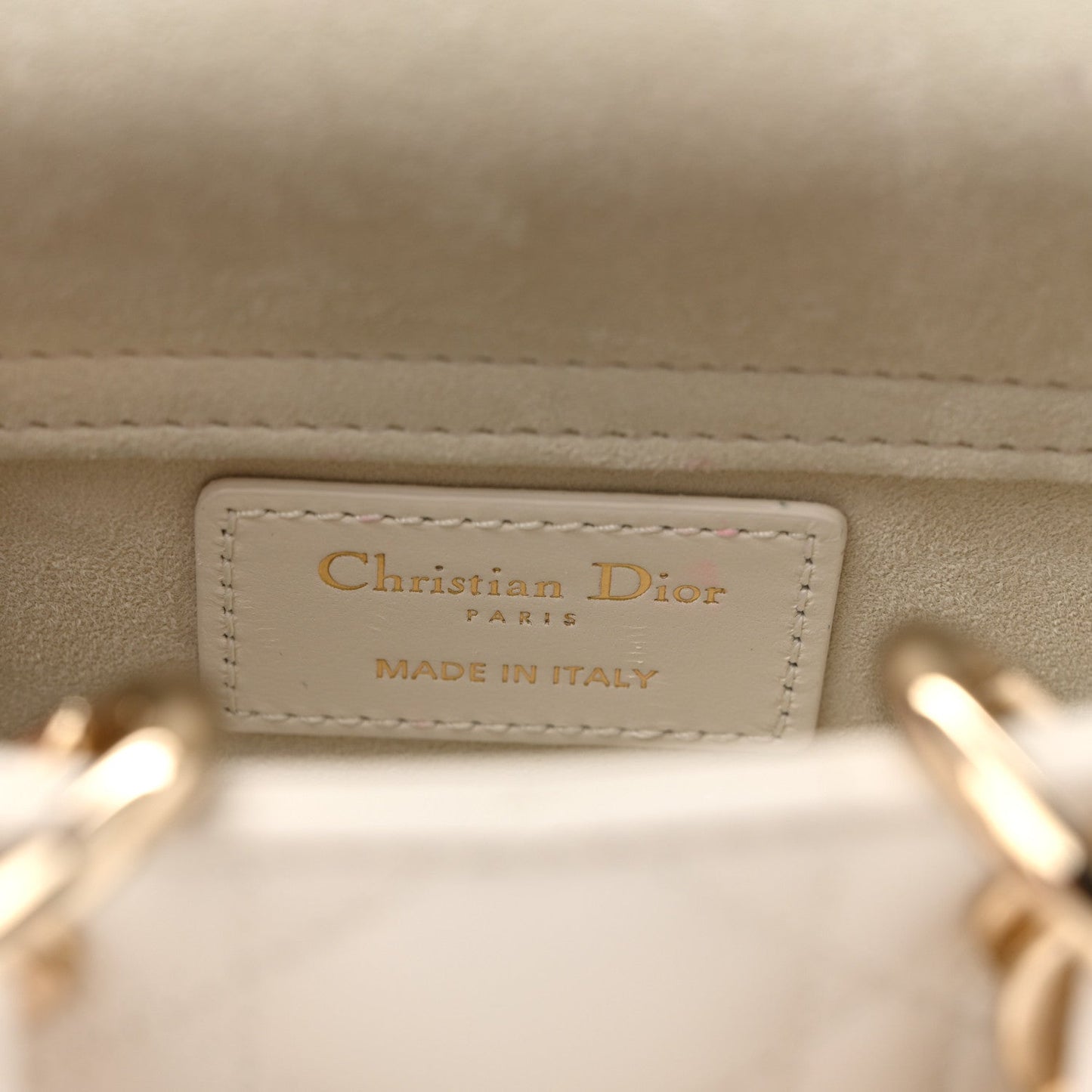 Lambskin Cannage Micro Lady D-Joy Latte