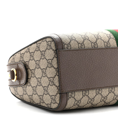 GG Supreme Monogram Web Medium Ophidia Boston Brown