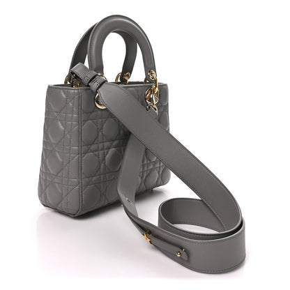 Lambskin Cannage Small My ABCDior Lady Dior Grey