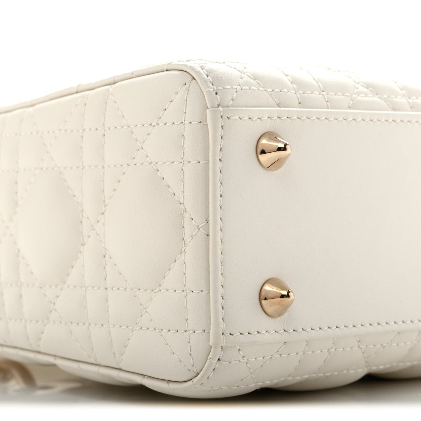 Lambskin Cannage Small My ABCDior Lady Dior White