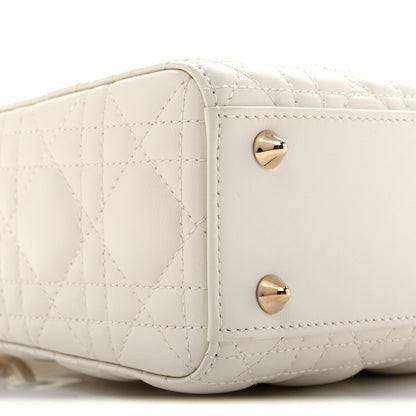 Lambskin Cannage Small My ABCDior Lady Dior White