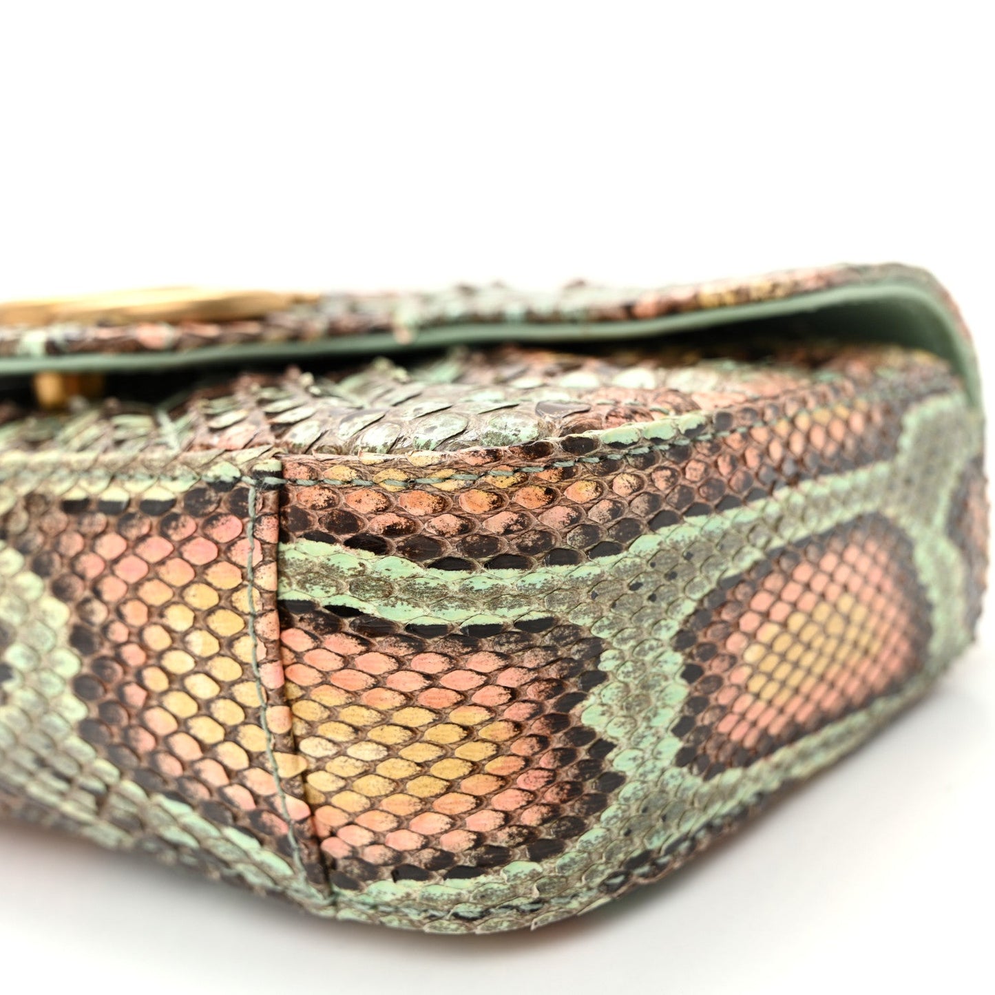 Snakeskin Matelasse GG Marmont Chain Belt Bag