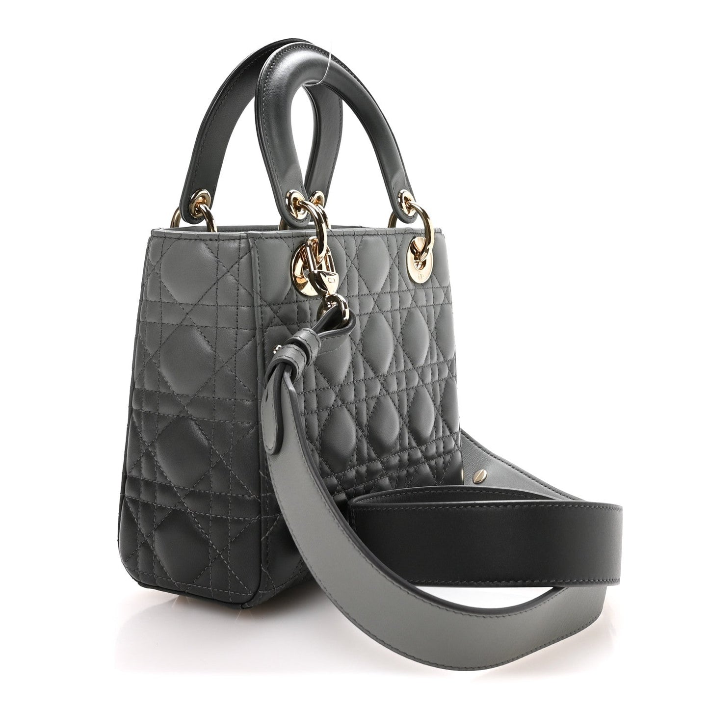 Lambskin Cannage Gradient Small My ABCDior Lady Dior Grey