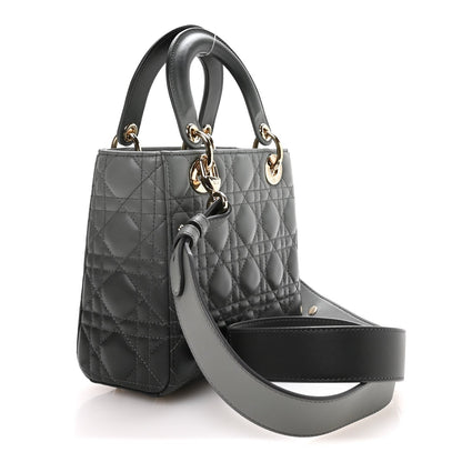 Lambskin Cannage Gradient Small My ABCDior Lady Dior Grey