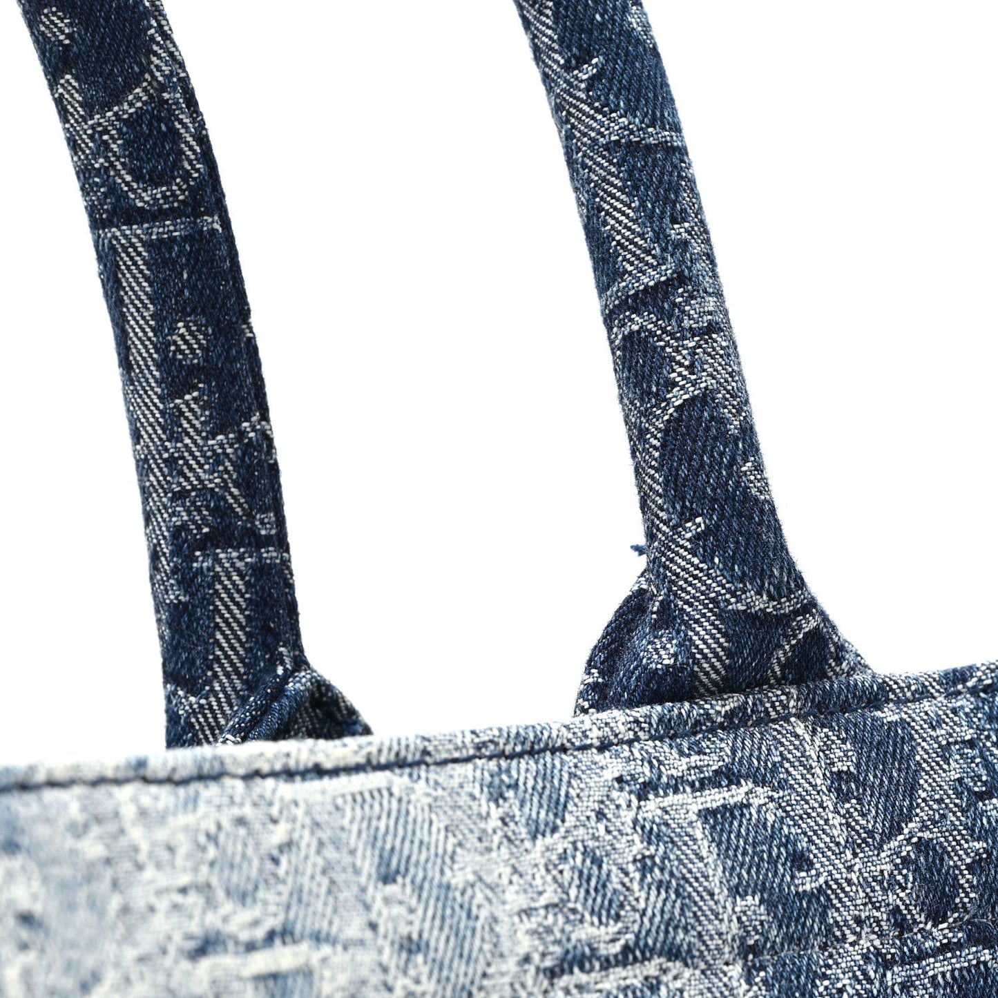 Oblique Denim Medium Book Tote Blue