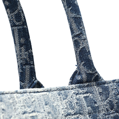 Oblique Denim Medium Book Tote Blue