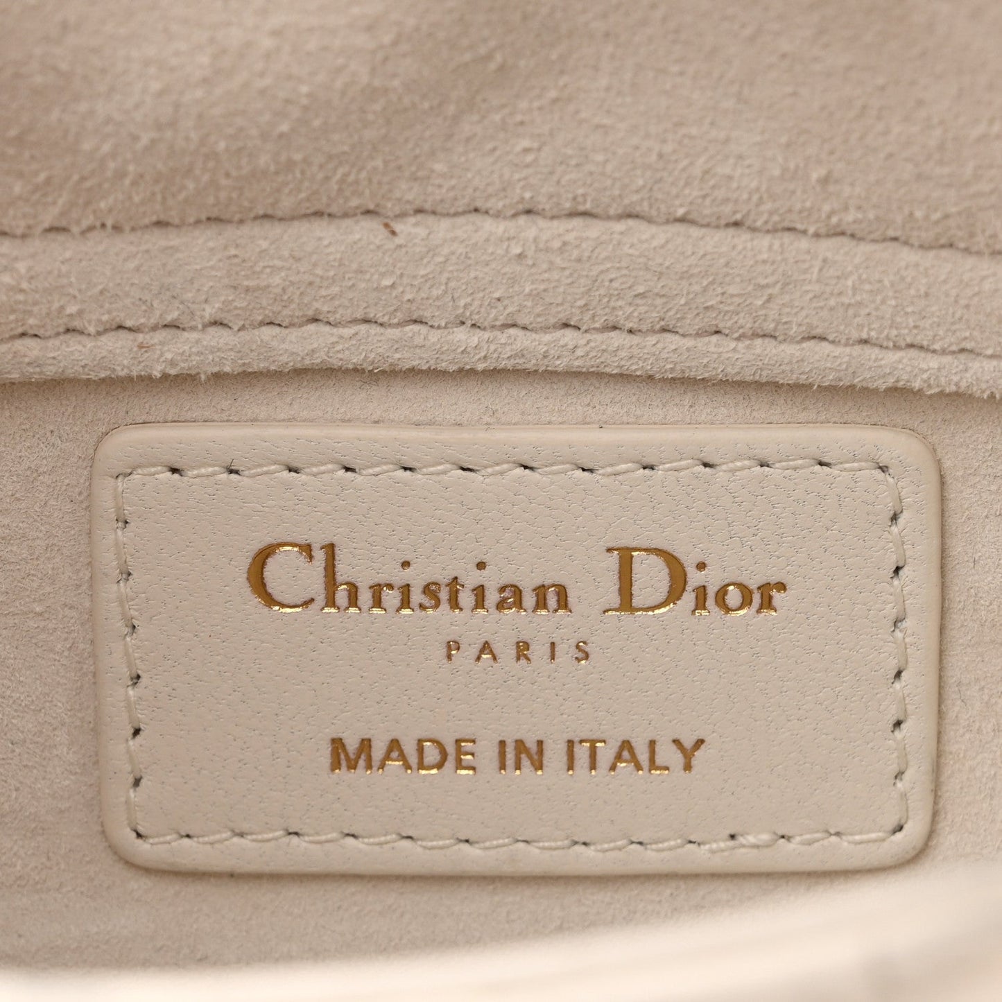 Lambskin Cannage Dioramour Micro Lady D-Joy Latte