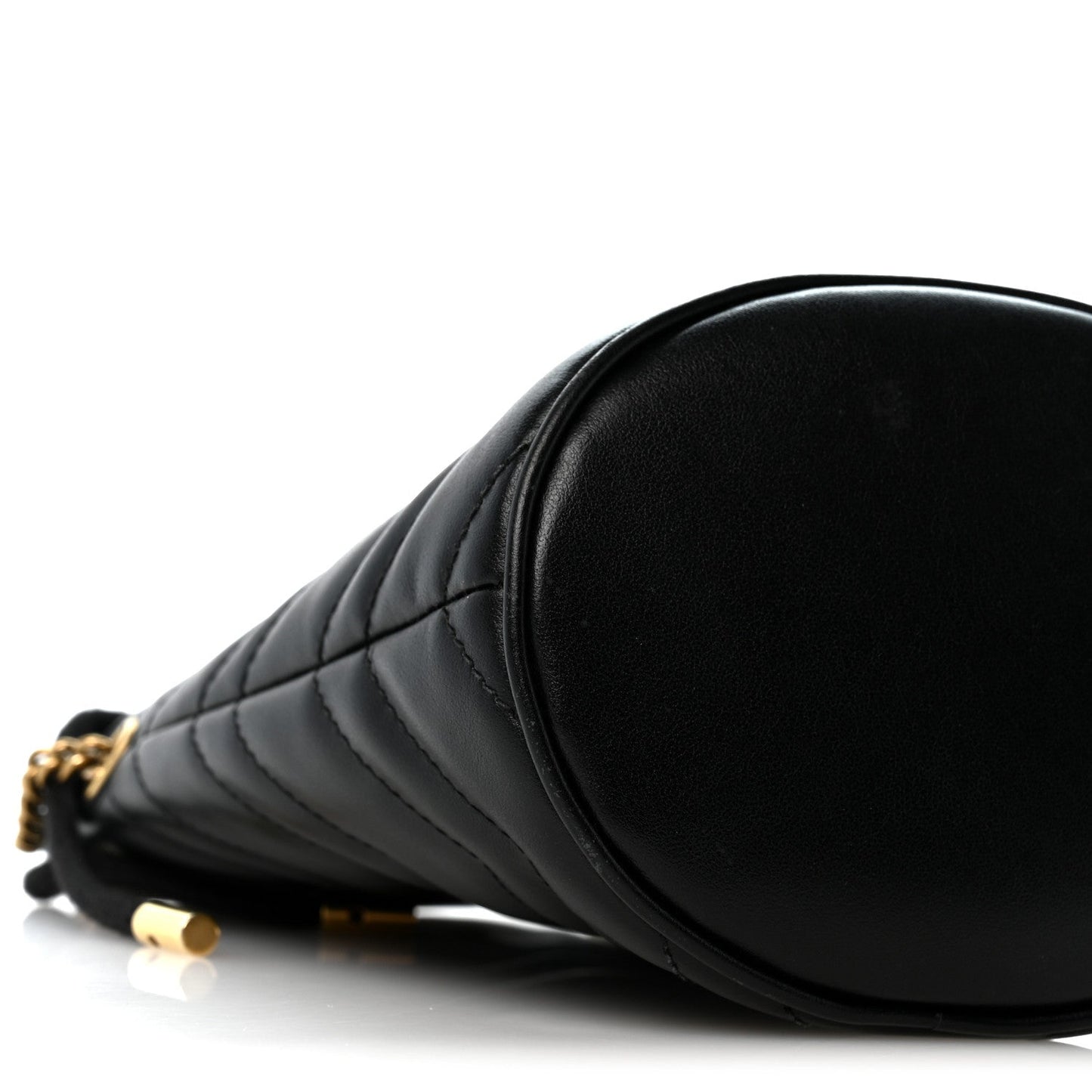 Calfskin Matelasse Mini GG Marmont 2.0 Bucket Bag Black