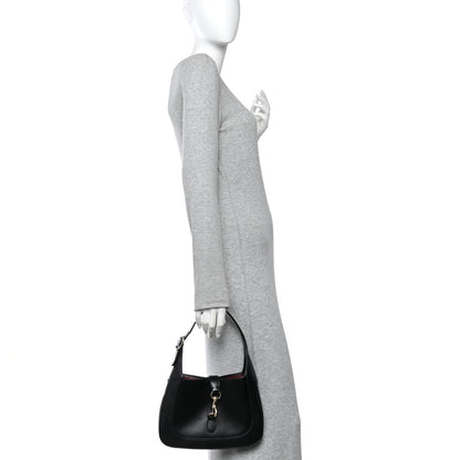 Calfskin Small Jackie Shoulder Bag Black