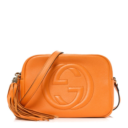 Pebbled Calfskin Small Soho Disco Bag Curcuma