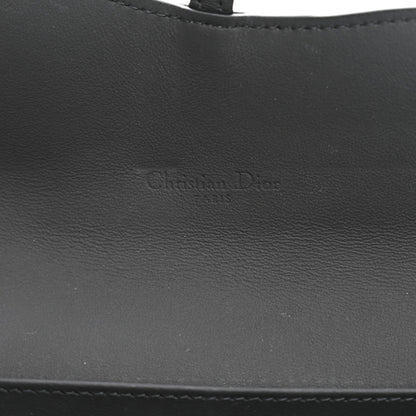 Ultra Matte Calfskin Saddle Chain Wallet Pouch Black