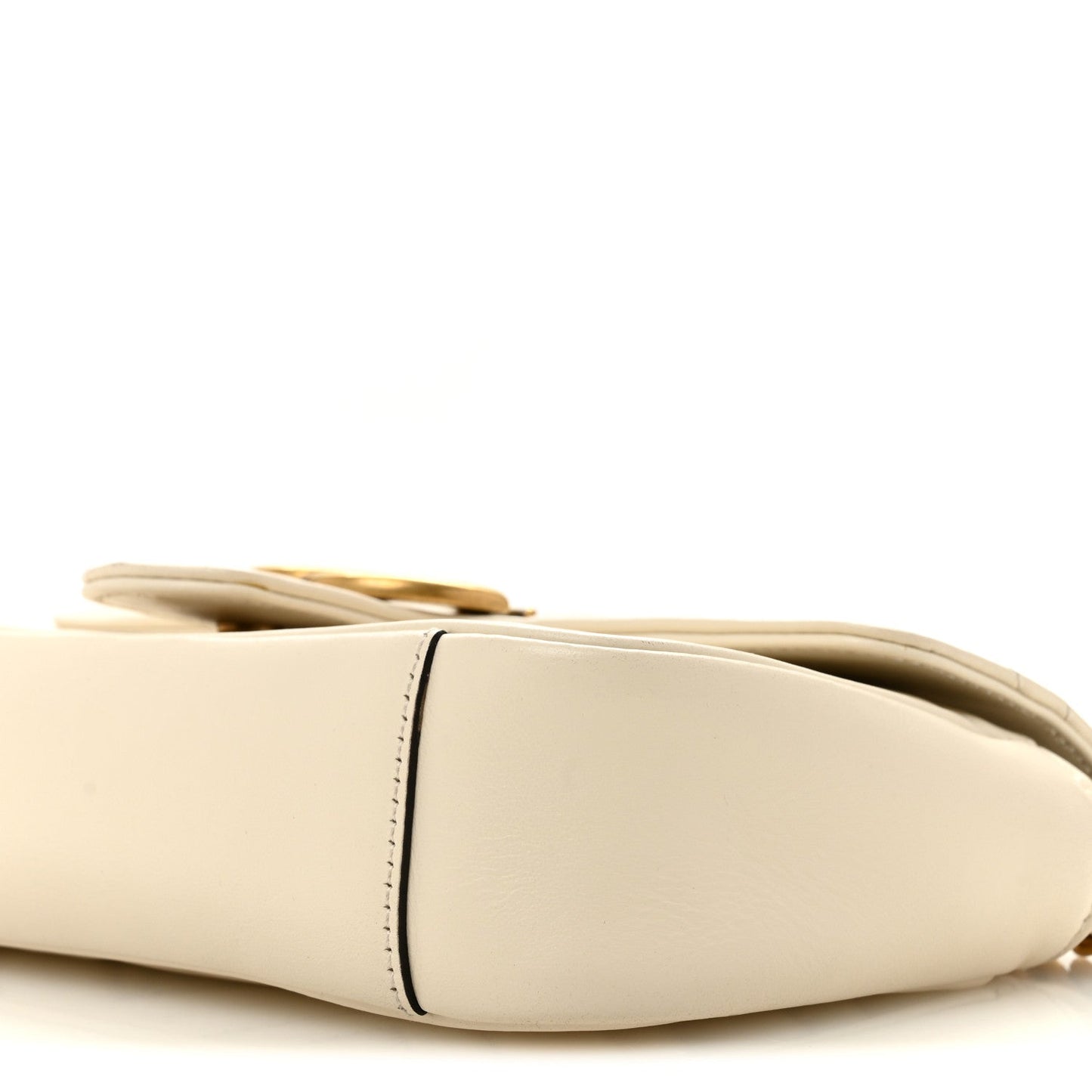 Calfskin Matelasse Mini GG Marmont Shoulder Bag White