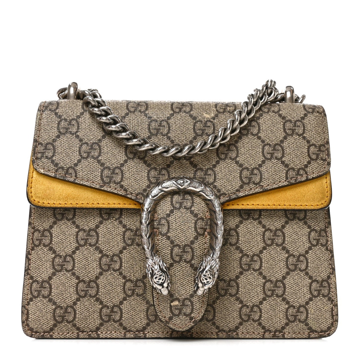 GG Supreme Monogram Mini Dionysus Shoulder Bag Yellow