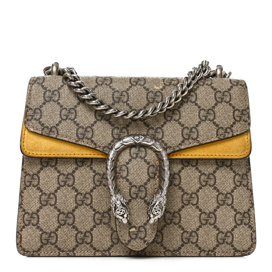 GG Supreme Monogram Mini Dionysus Shoulder Bag Yellow
