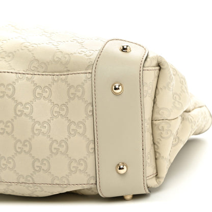Guccissima Small Pelham Shoulder Bag Off White