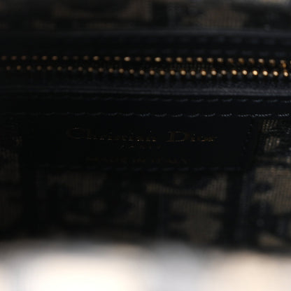 Wicker Oblique Medium Lady Dior Bag Blue
