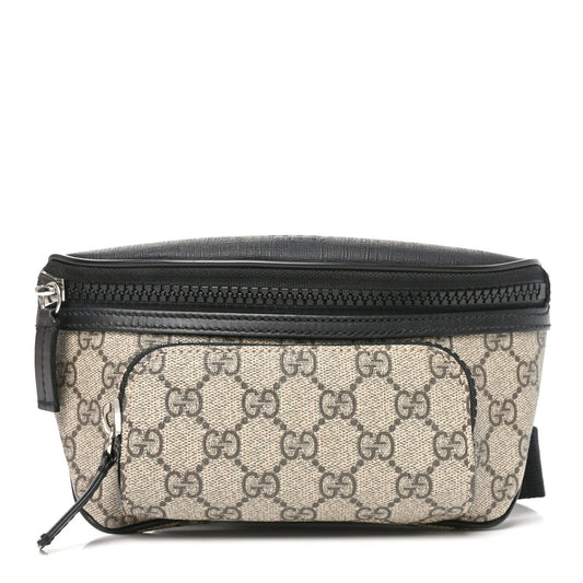 GG Supreme Monogram Belt Bag Black