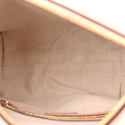 GG Supreme Monogram Textured Calfskin Web Super Mini Ophidia Shoulder Bag Pink