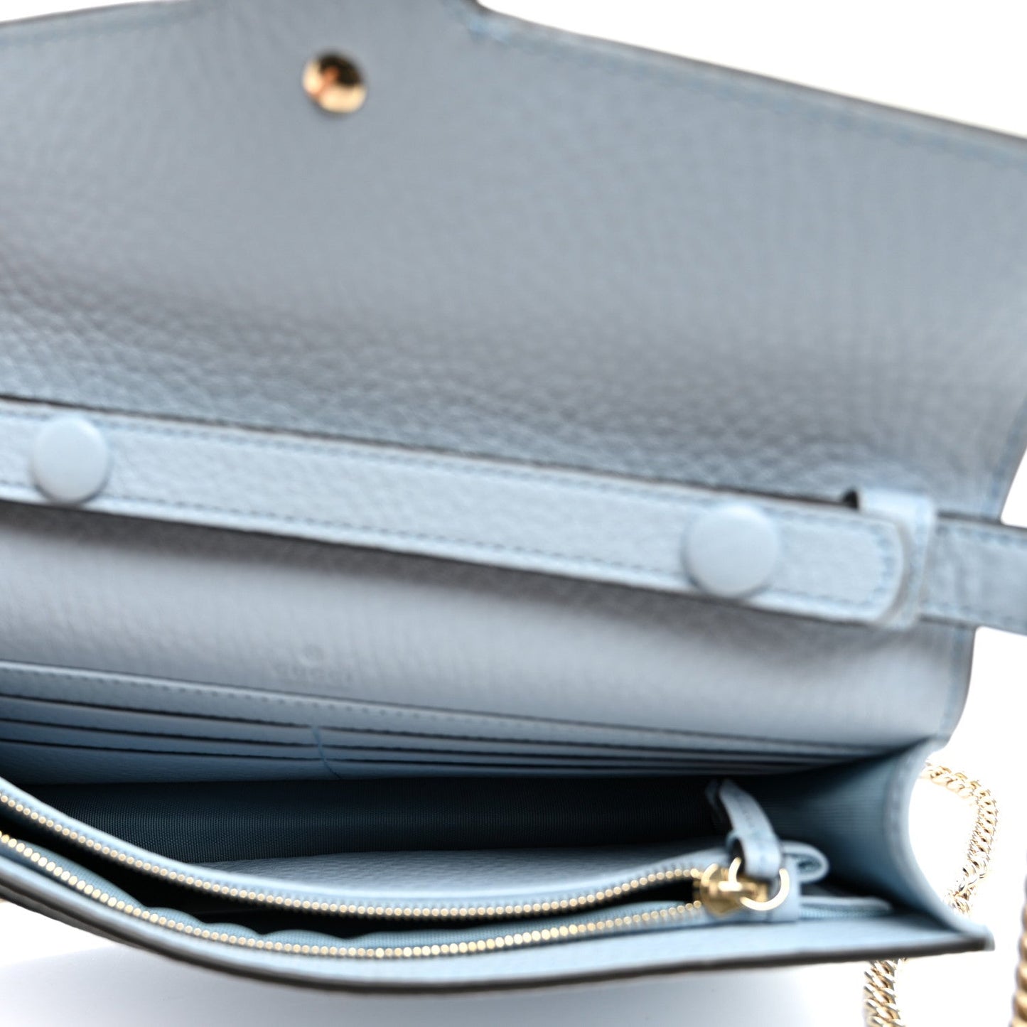 Calfskin Dionysus NM Chain Wallet Porcelain Light Blue