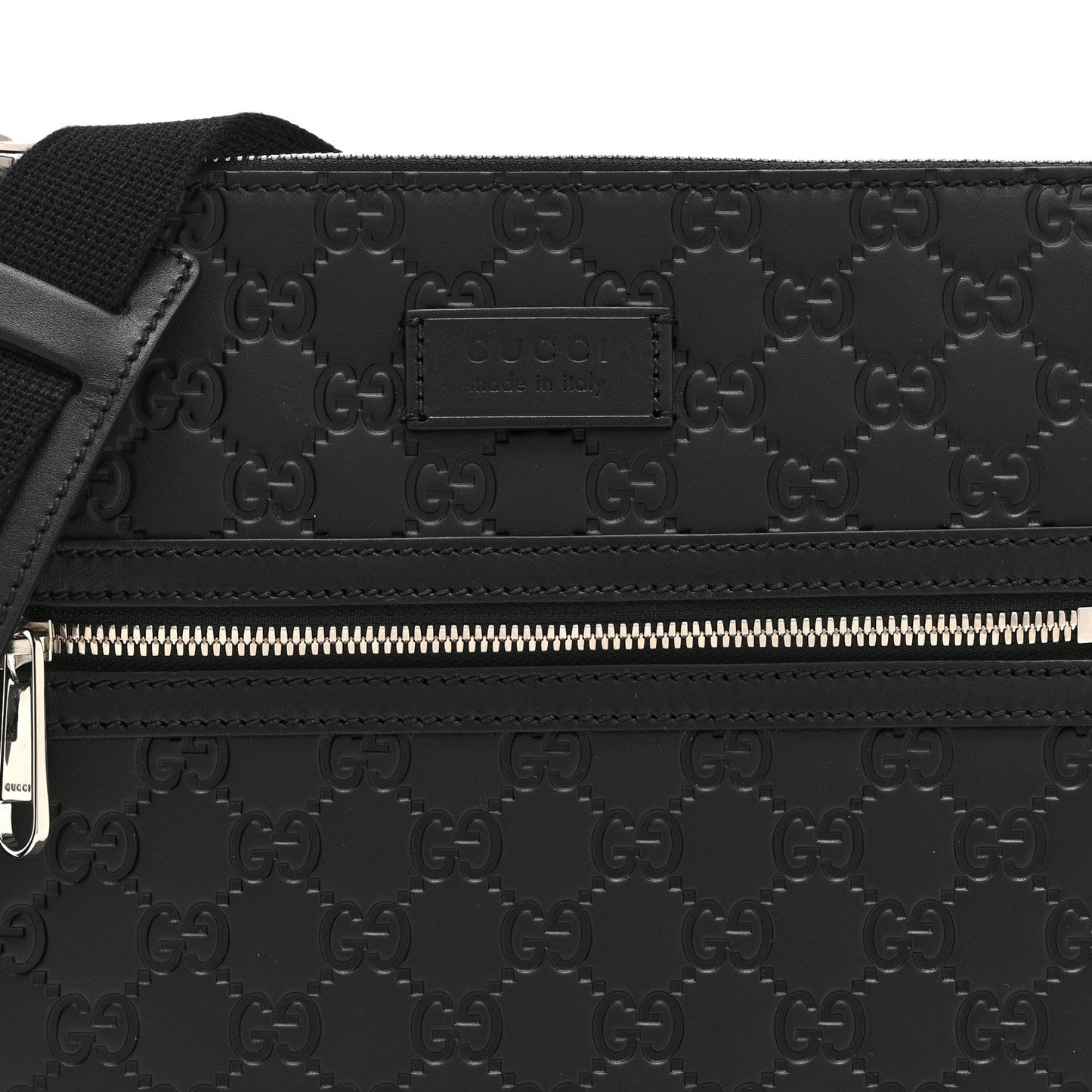 Guccissima Signature Small Messenger Bag Black