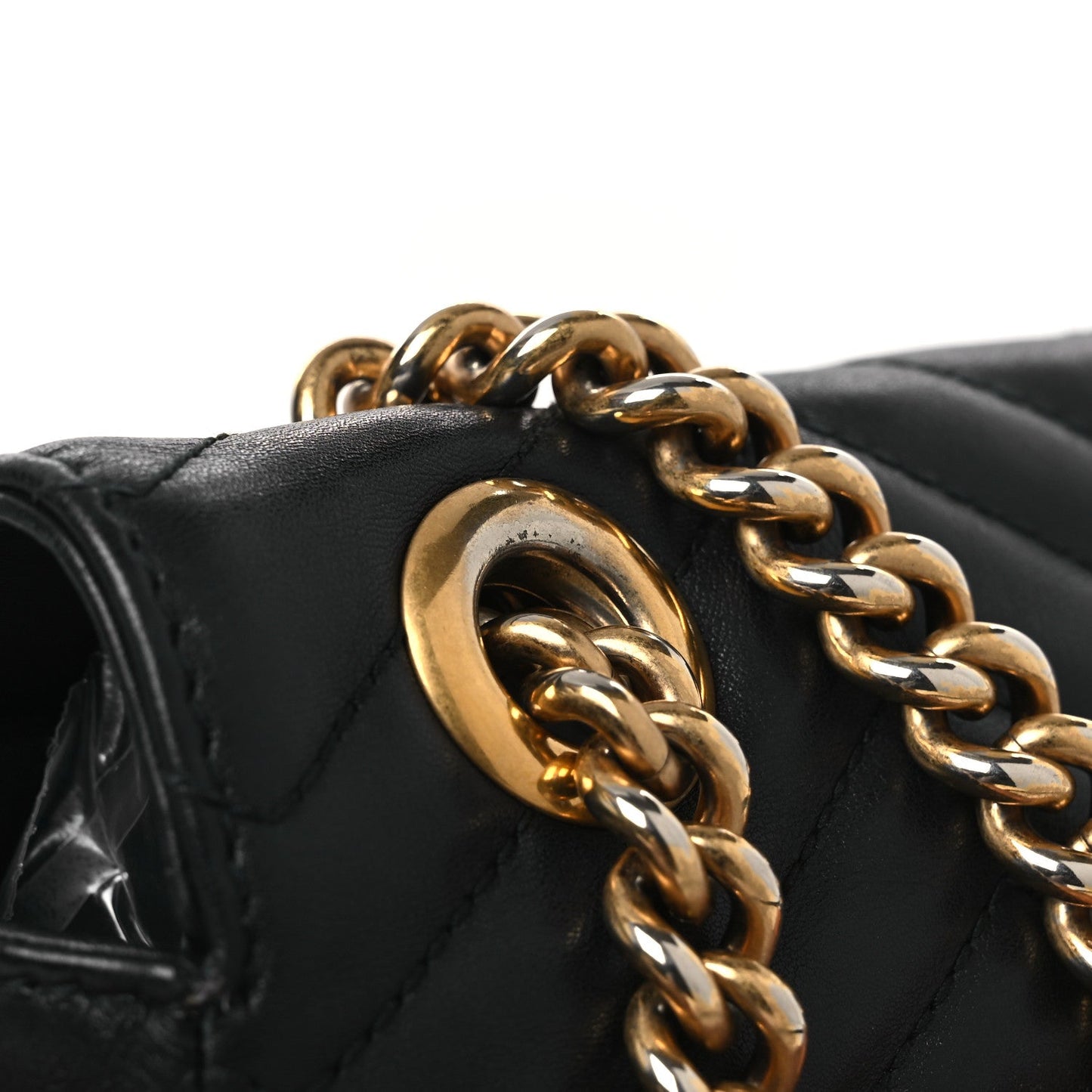Calfskin Matelasse Small GG Marmont Shoulder Bag Black