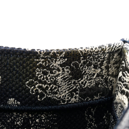 Canvas Embroidered Medium Toile De Jouy Reverse Book Tote Blue